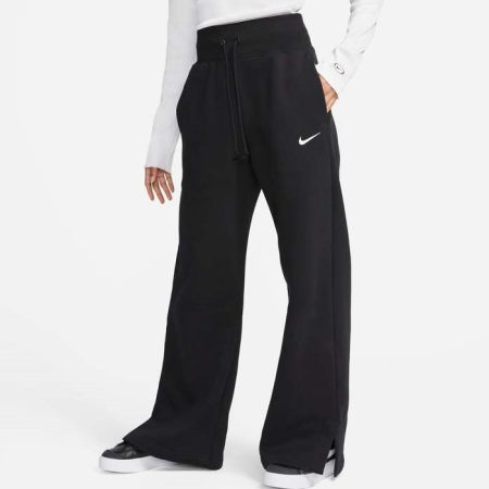 Nike Sportswear Phoenix Fleece Γυναικείο ψηλόμεσο παντελόνι φόρμας με φαρδιά μπατζάκια (DQ5615-010)