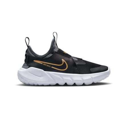 Nike Παιδικά Sneakers Flex Runner 2 Slip-on Black / Cool Grey / White / Metallic Gold (DJ6040-007)